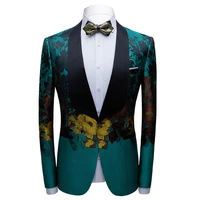 men green blazer slim stage costume singer host dancer wedding tuxedo jacket big shawl lapel banquet party prom nightclub ball