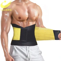 lazawg men body shaper trimmer belt workout gym waist trainer tummy slimming sheath sauna abdomen shapewear weight loss corset