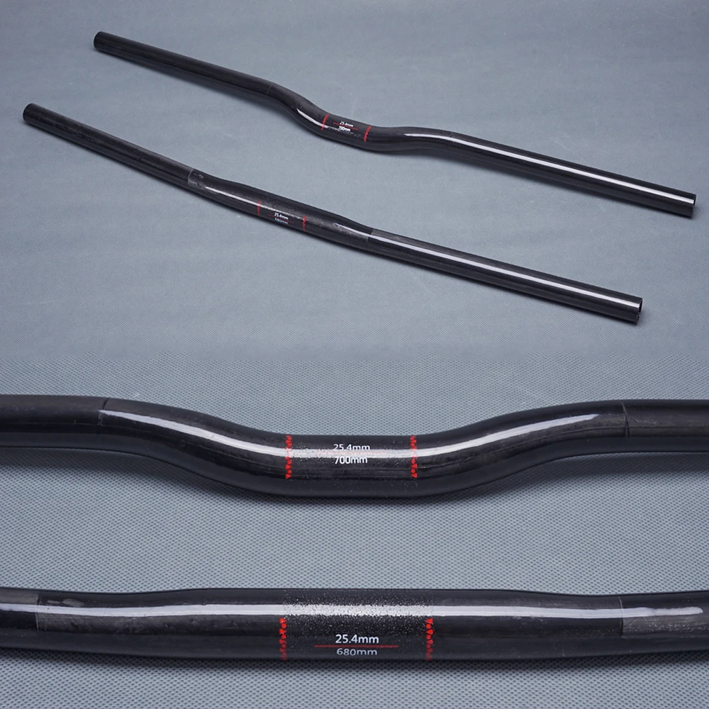 

Gloss UD Carbon Handlebar 25.4mm Folding Bike One-Shaped Handlebar Bicycle Horizontal Handlebar 480mm - 700mm