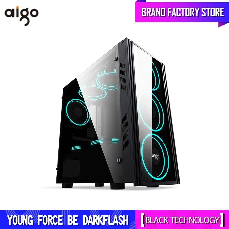 Чехол для настольного компьютера Aigo алюминиевый чехол игровой пк корпус microATX/itx