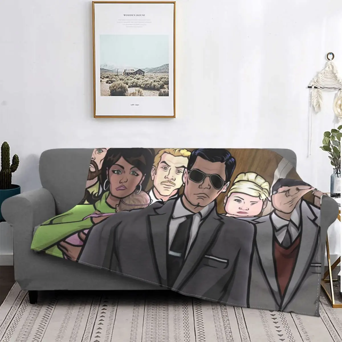 

Archer Lana Espionage TV Show Serious Portable Warm Throw Blankets for Bedding Travel