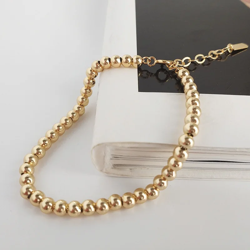 

Silvology Sterling 4MM Hollow Round Bead Bracelets for Women Gold Color Elegant Classic Bracelets Festival Jewelry