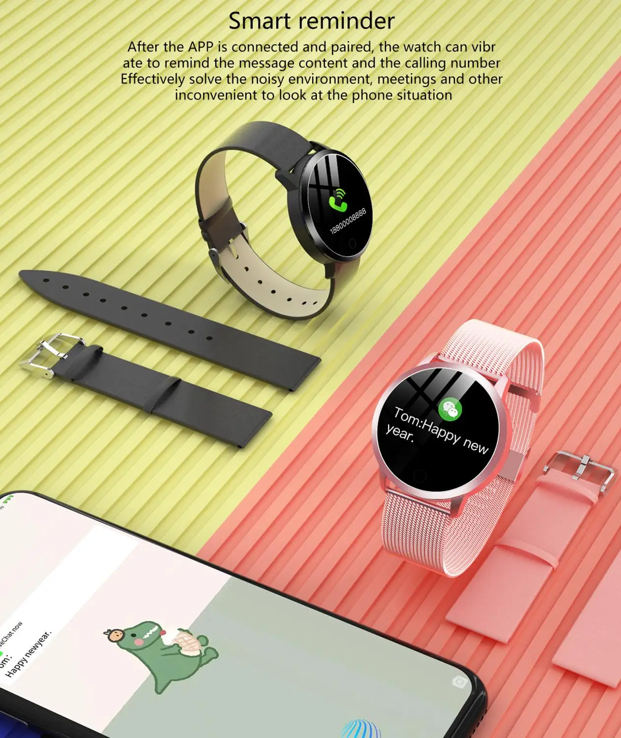 

2020 New Fashion Women Smart Watch Waterproof Heart Rate Blood Pressure Monitor Smartwatch Gift For Ladies Watch Bracelet