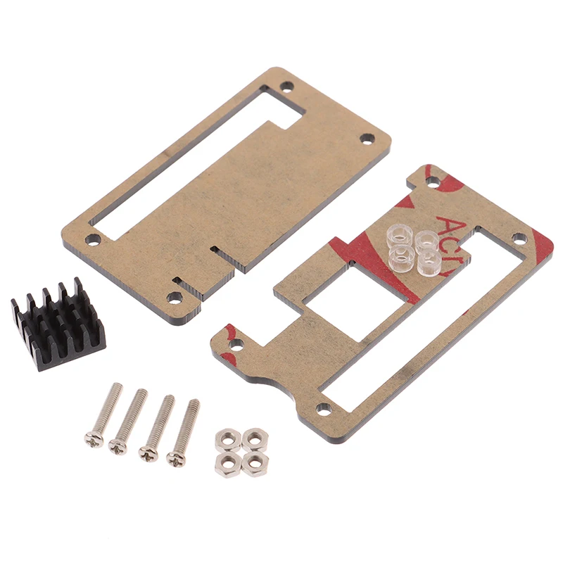 

Raspberry Pi Zero W wireless Acrylic Case with Heat Sink Clear Black Enclosure