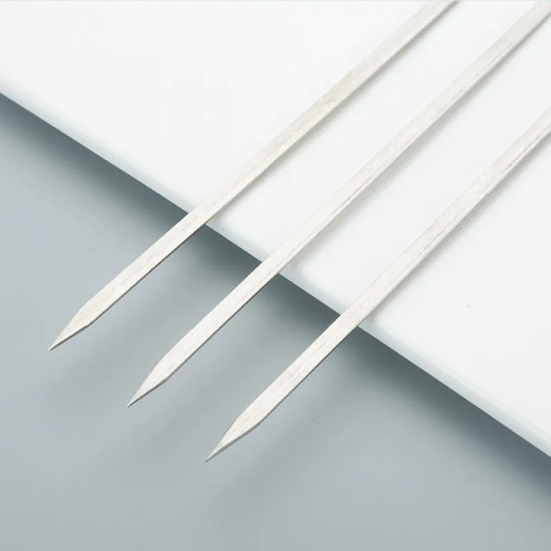 10 pieces of stainless steel flat skewers barbecue grill tools kebab sticks outdoor | Дом и сад