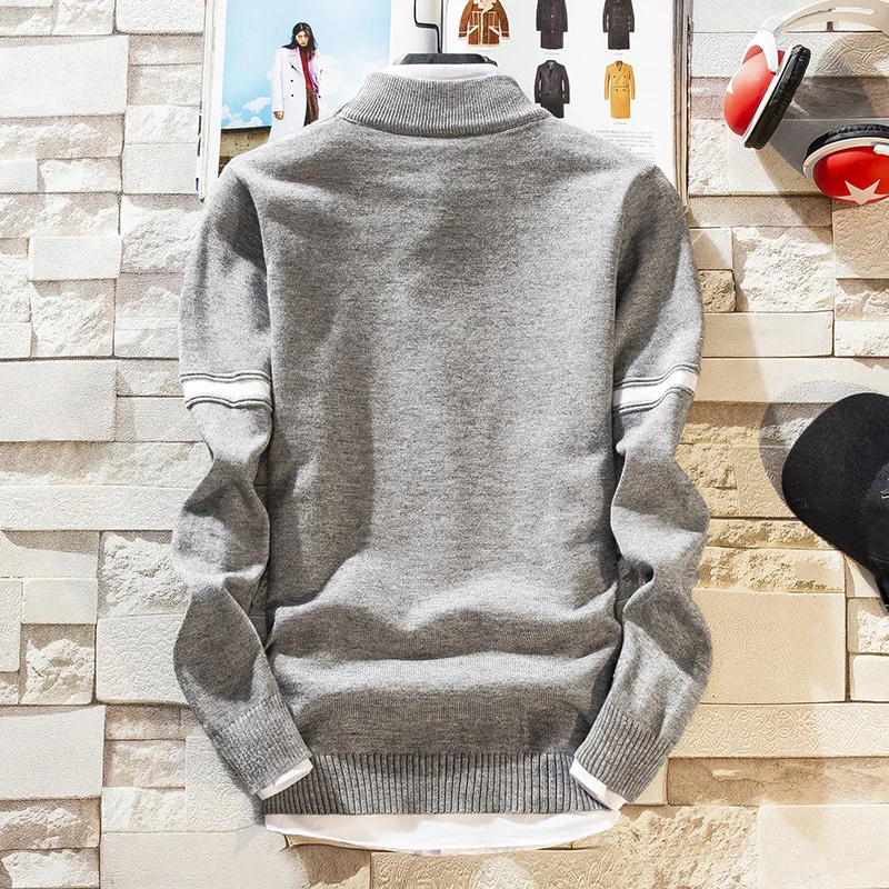 

Keep Warm Pullover Men 2019 New Hip Hop Sweater With Deer Printed Mens Christmas Sweaters Turtleneck Slim Fit pull homme