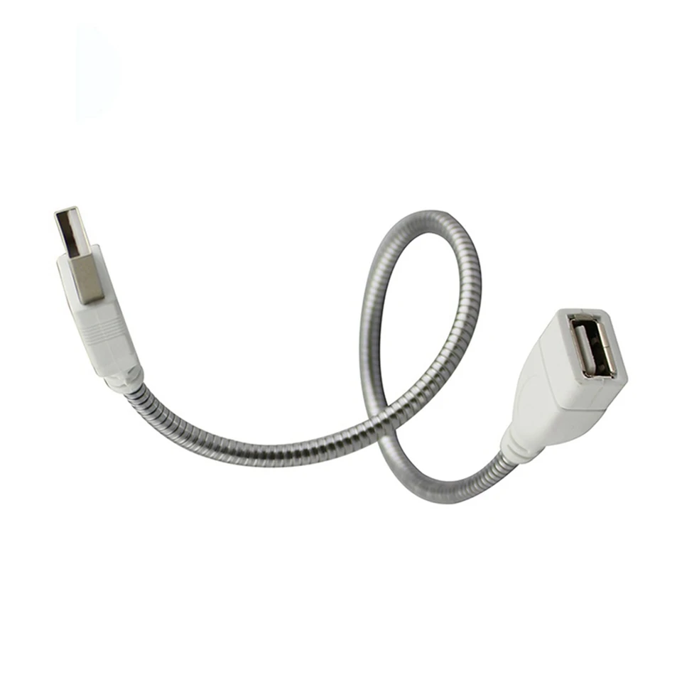 DC5V Double Head Flexible Supple Metal USB Extension Male to Female Power Apply Tube Hose Cable for Light Lamp | Лампы и освещение