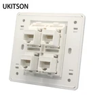 Настенная панель Ethernet с 4 разъемами Keystone Jack CAT6 RJ45, гнездо-гнездо, панель для сетевой розетки LAN