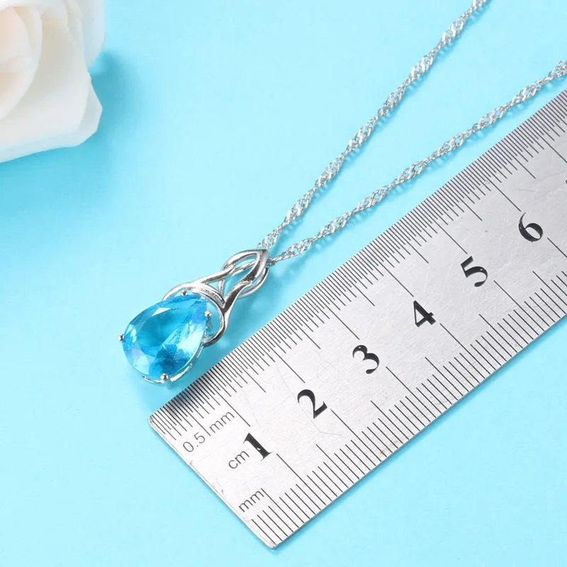 Комплект из колье и серёг серебра 925 пробы с фианитом|Ювелирные наборы| |