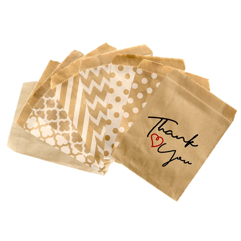 

25pcs Retro Thank you Kraft Paper Envelope Cute White Dots Wedding Party Invitation Gift Envelope Stationery Envelope 13x18cm