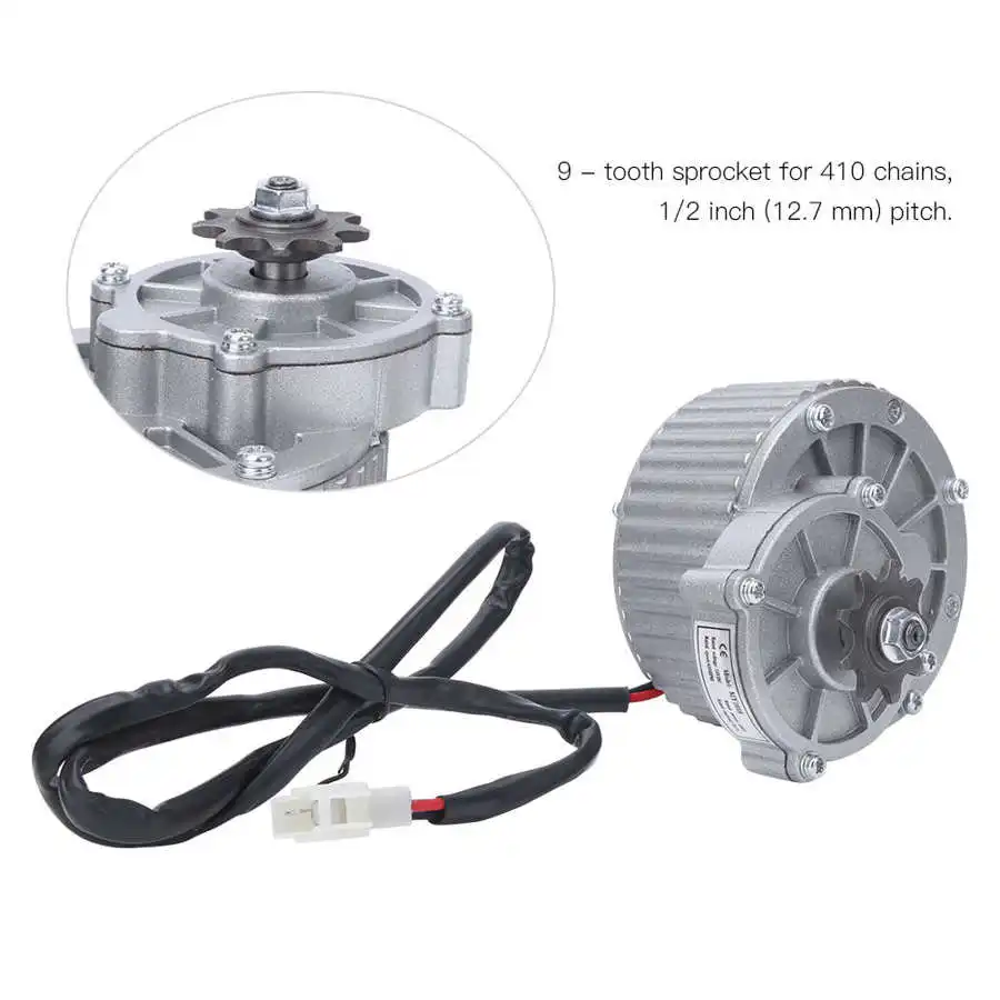 24V 450W DC мотор DIY велосипед/почтовой службой E-велосипед 9-зуба звездочки щетка