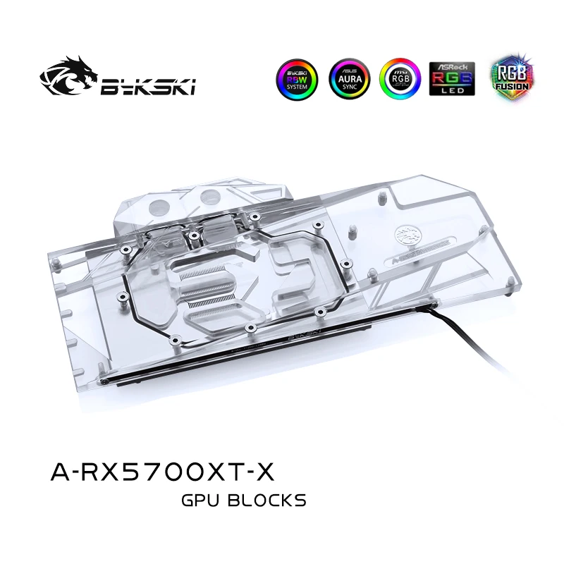 Bykski водный блок использовать для AMD Radeon RX 5700/5700XT GPU карты/полное покрытие медный