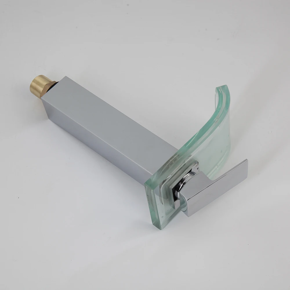 Светодиодный смеситель для ванной комнаты YANKSMART кран Водопад из стекла и латуни