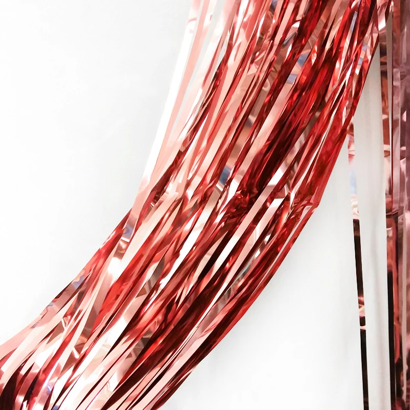 100*200 см розовое золото Мерцающая фольга бахрома мишень дверь занавеска свадьба