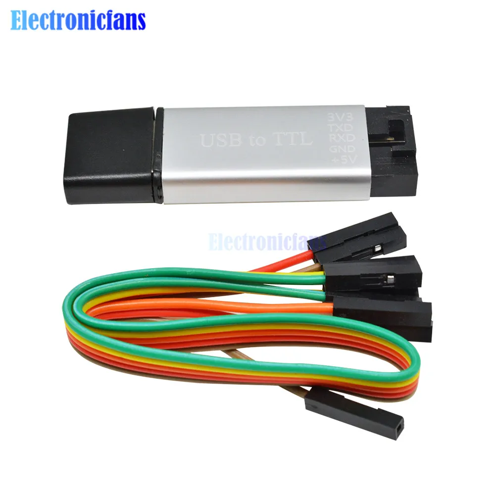Модуль CP2102 12 Мбит/с USB 2 0 в TTL UART алюминиевый корпус 5-контактный последовательный