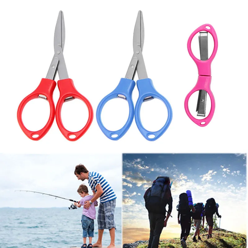 

Stainless Steel Folding Scissors Fishing Scissor Keychain Camping Mini Cutter