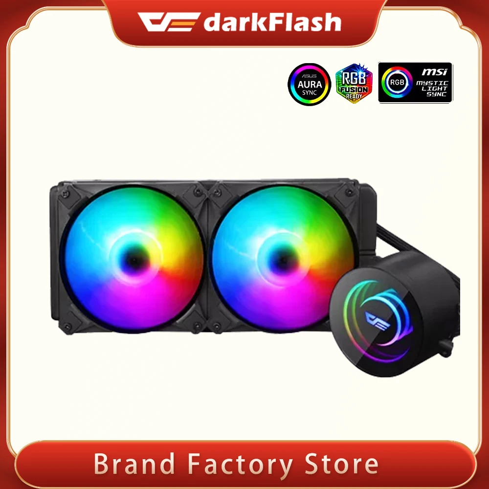 Darkflash DX-enfriador de agua para CPU, disipador de calor para ordenador, sincronización ARGB, LGA 1700/1151/2011/AM3 +/AM4