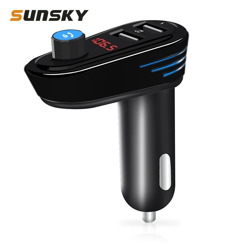 

Bluetooth Wireless Car Mp3 Player Handsfree Car Kit FM Transmitter A2DP 5V 2.1A USB Charger LED Light Car FM Modulator
