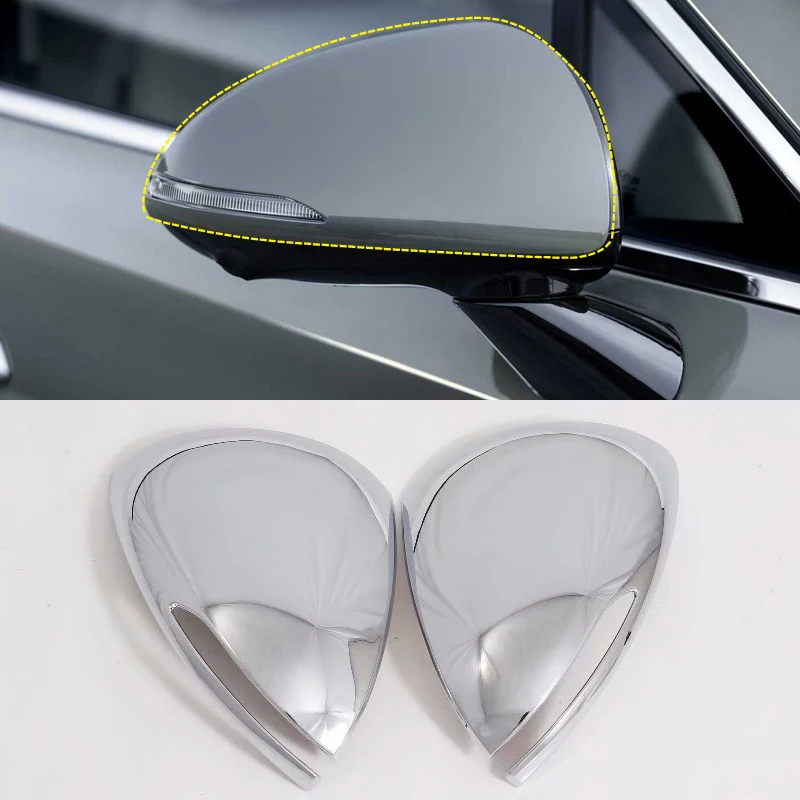 

for Hyundai Sonata 2020 2PCS ABS Chrome Car Side Door Rearview Mirror Cover Trim Moldings Car Styling