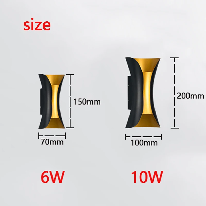 Светодиодный настенный водонепроницаемый наружный светодиодный светильник 6 Вт