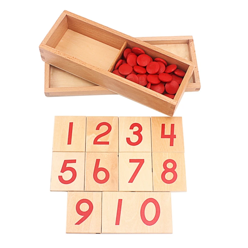 

Baby Toy Montessori Cards & Counters Math Number Early Childhood Education Preschool Training Kids Toys Brinquedos Juguetes