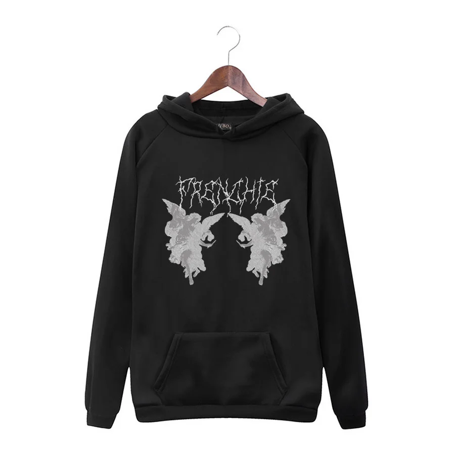 

Women's Pullover Hooded Sweater Y2K Clothes Goth Harajuku Hoodies Angel Trend Long-sleeved Jacket 2021 Fall Clothes for Women