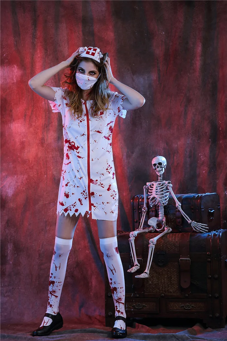 Взрослый костюм для косплея медсестры врача зомби костюмы на Хэллоуин мужчин