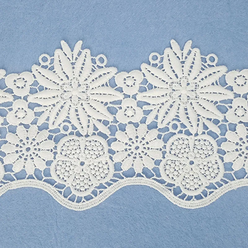 7 ярдов вышивка кружевной отделкой ленты DIY одежды головной убор обертывание