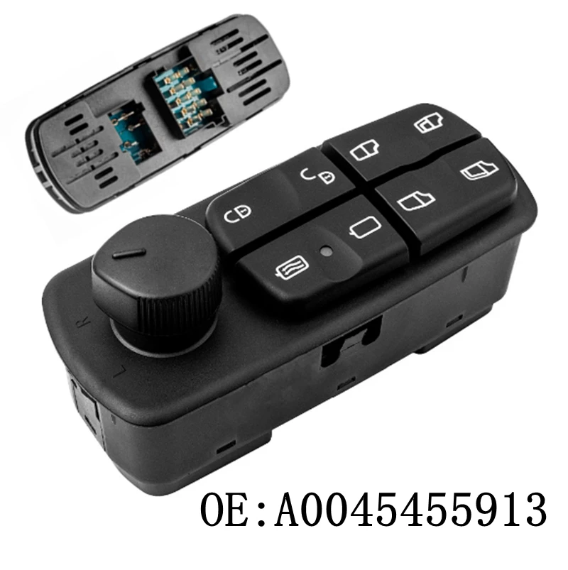 

Black Color Car Mirror Master Power Window Switch 0045455913 A0045455913 Fit For Benz Truck Car High Quality