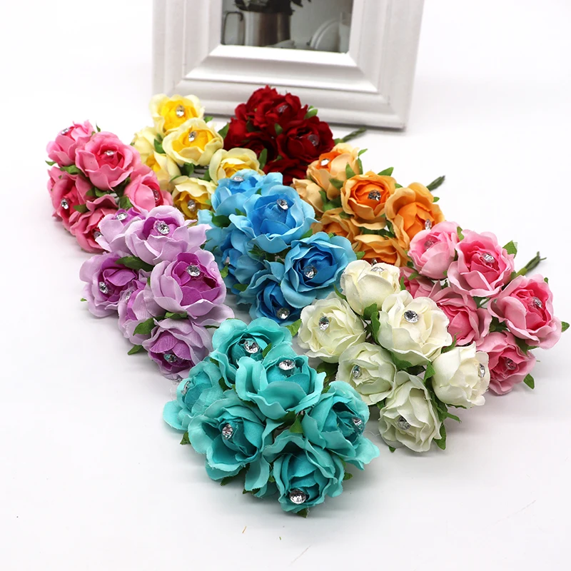 Искусственные цветы розы марля бриллианты свадебная обувь головной убор