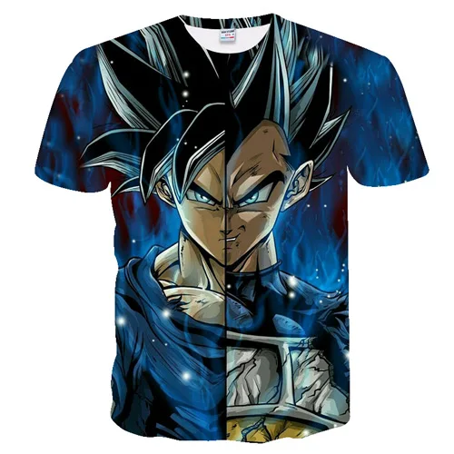 Новинка Мужская 3D футболка Dragon Ball Z Ultra Instinct Goku Super Saiyan God Blue Vegeta летняя футболка с рисунком Топы - Цвет: TX-302