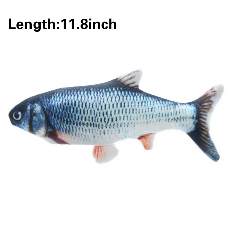 

1PC Electric Interactive Cat Wagging Fish Realistic Plush Catnip Fish Mint Catnip Chewing Toys Cat Game Interactive Pet Supplies