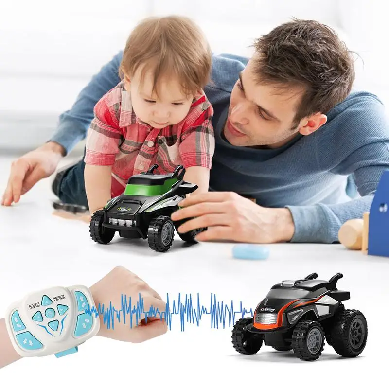 RC часы автомобиль трюк гонки s Авто 2 4G игрушки Кувыркающиеся самосвал