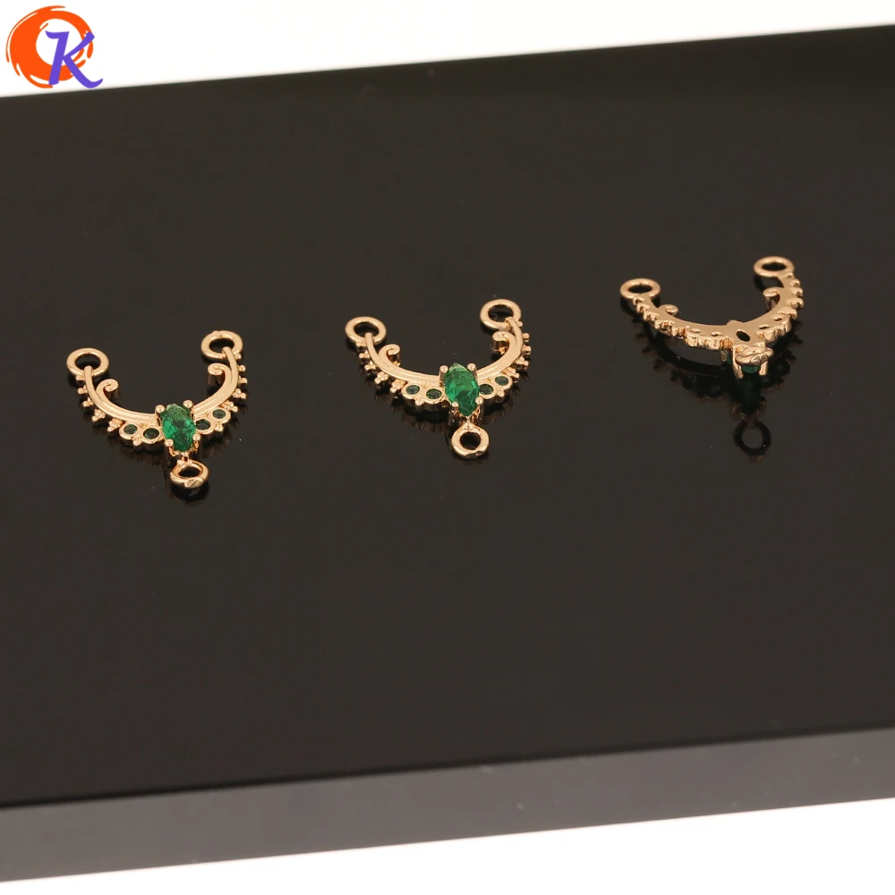 

Cordial Design 50Pcs 14*17MM Jewelry Accessories/Rhinestone Necklace Connectors/Hand Made/Earrings Findings/DIY Making/CZ Charms