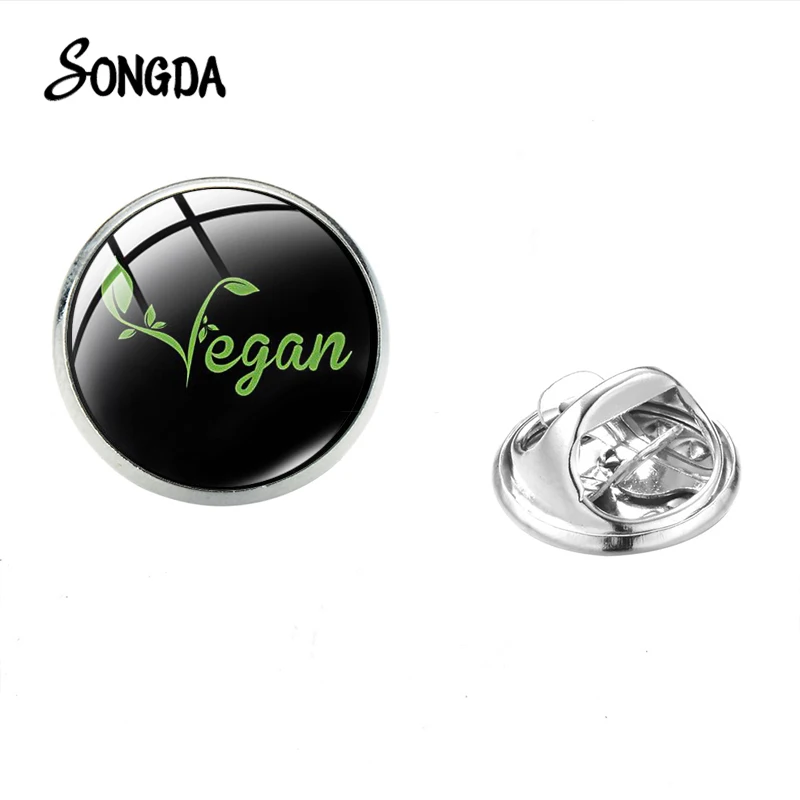 Я веганских материалов из нержавеющей стали броши на булавке стеклянные бутылек