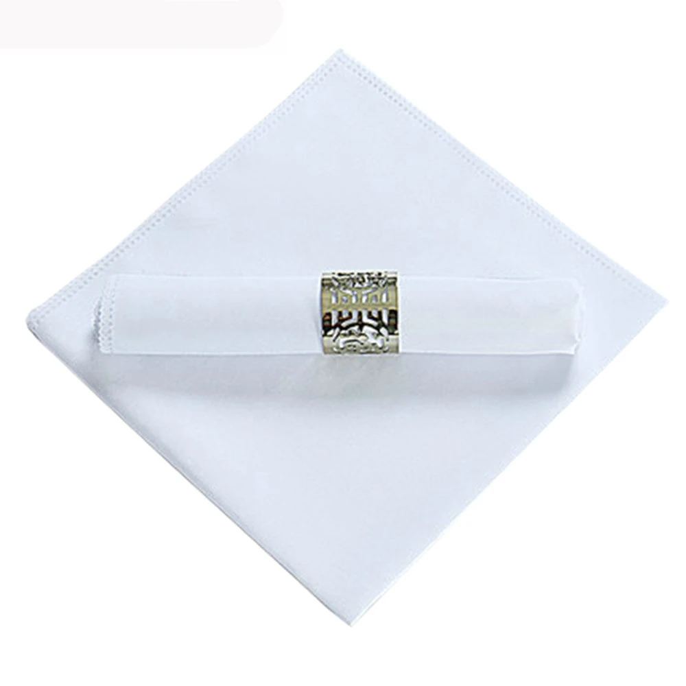 10 шт./лот 2018 Новое поступление белые однотонные салфетки Serviette De белый стол для