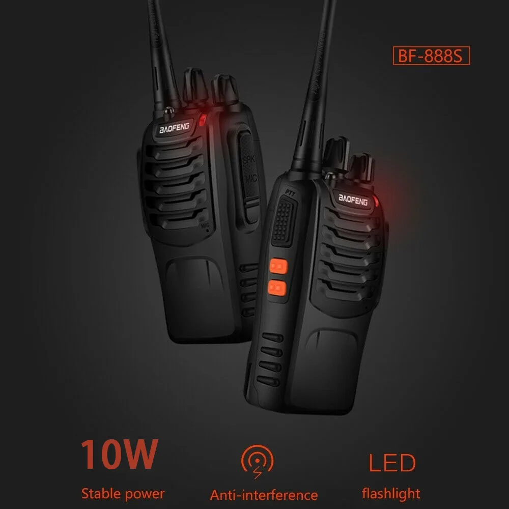 2022 Original New 2PC or 4PCS Baofeng BF-888S Walkie Talkie UHF 5W 400-470MHz BF888s BF 888S Cheap Two Way Radio Transceiver