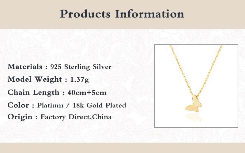 

Romad Silver 925 Jewelry Pendant Necklaces For Women Mini Butterfly Glossy Necklace Collier Femme Jewelry For Christmas