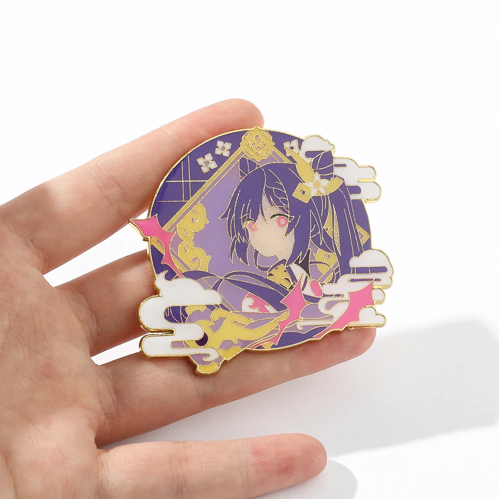 Cartoon Anime Genshin Impact Xiao Barbatos Keqing Brooch Icons Cosplay Prop Denim Jeans Accessories Pin Jewelry Gift for Kids | Украшения и
