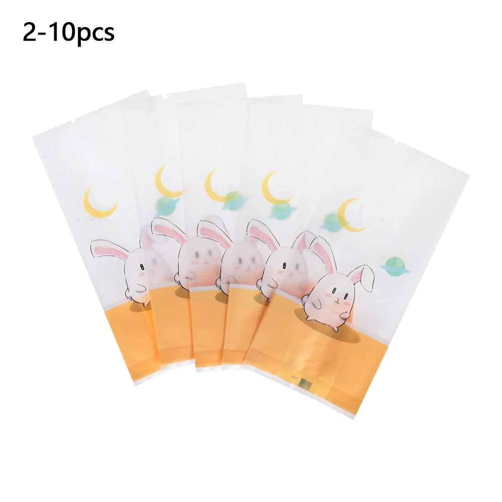 2-10pcs Кролик с длинными ушами кролик пакеты печенья конфеты пакет пасхальные сувениры или Стикеры для упаковки наклейки печенье подарок кондитерский инструмент закуски Декор - Цвет: 2-10pcs
