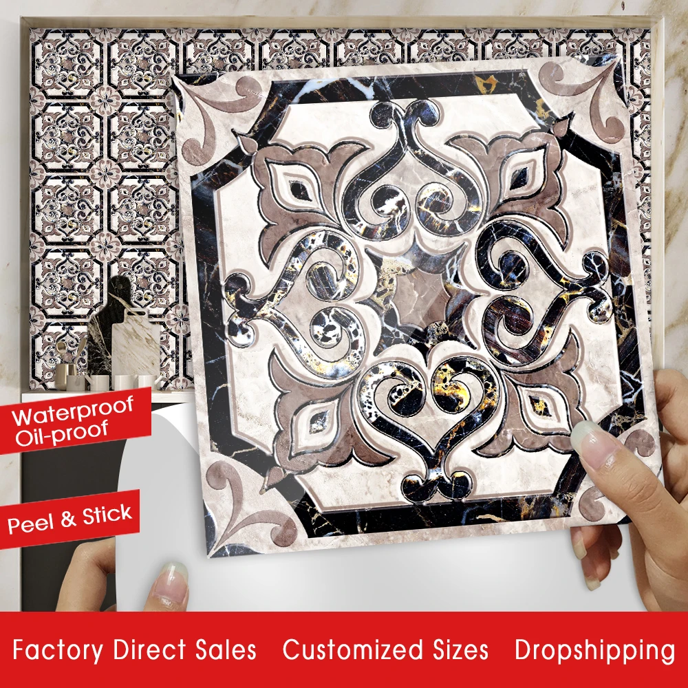 10 шт./компл. мраморная Водоструйная паркетная твердая плитка керамическая