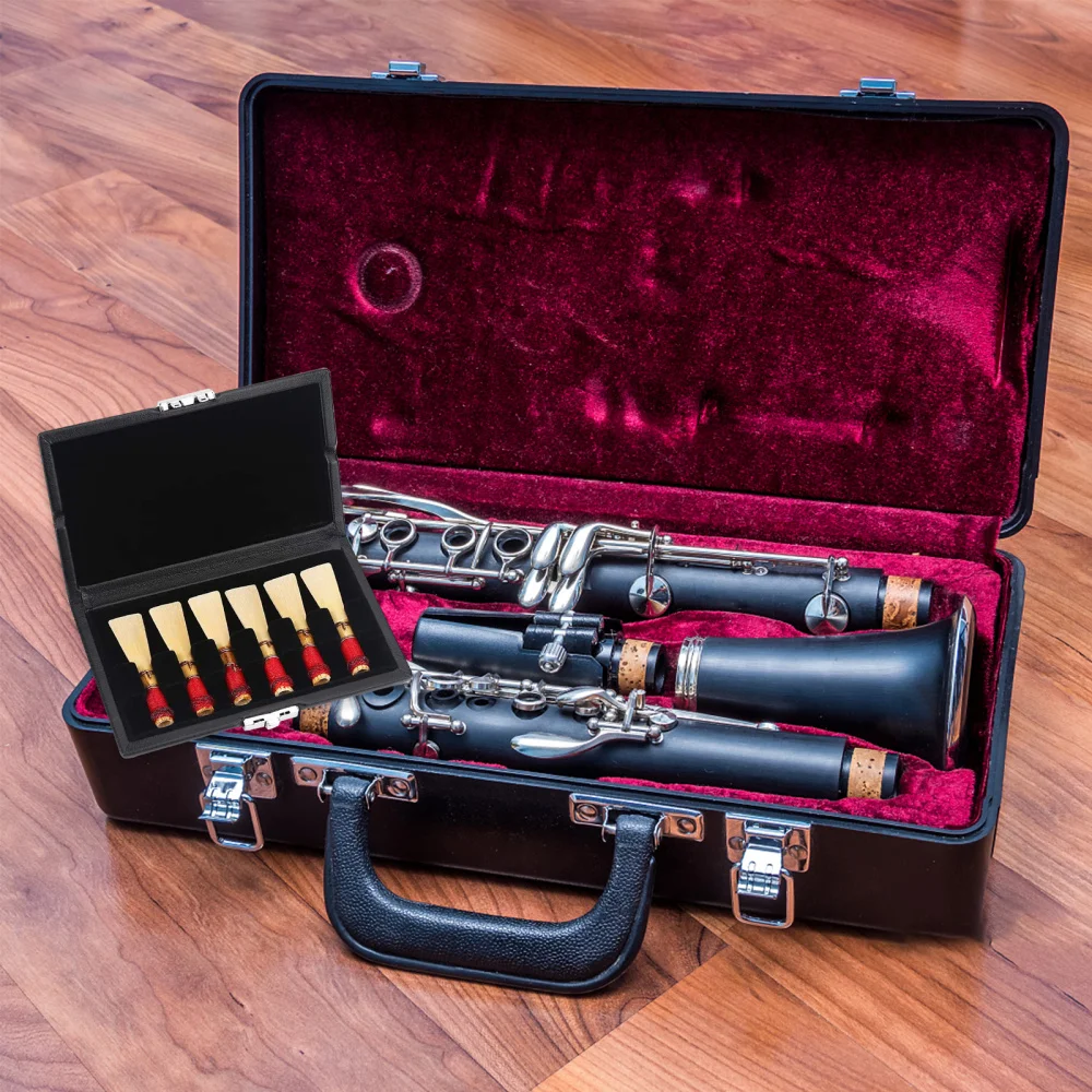 

Bassoon Reed Case PU Leather 6 Slots Metal Lock Buckle Bassoon Reed Container
