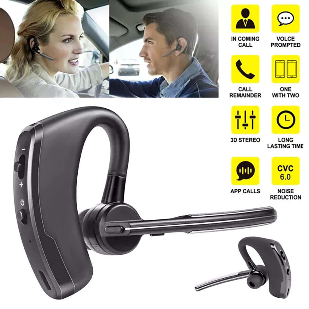 Деловая Bluetooth-гарнитура стерео автомобильные наушники Bluetooth беспроводные с