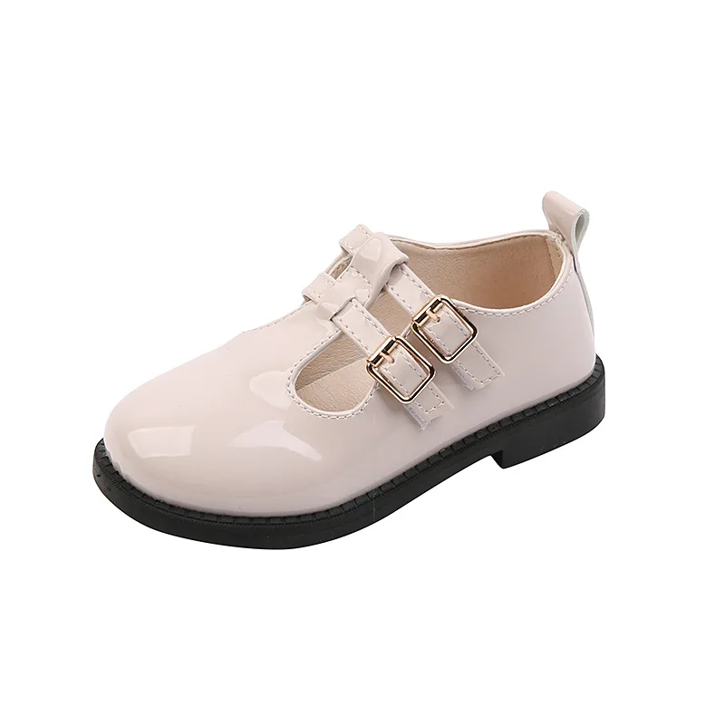 

Детская Весенняя модная обувь CAPSELLA из лакированной кожи, повседневная обувь для девочек с Т-образным ремешком на липучке, размер 26-36