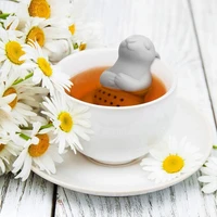 cute rabbit silicone tea maker bunny tea infuser filter strainer for puer tea herb tea strainer tools accessories