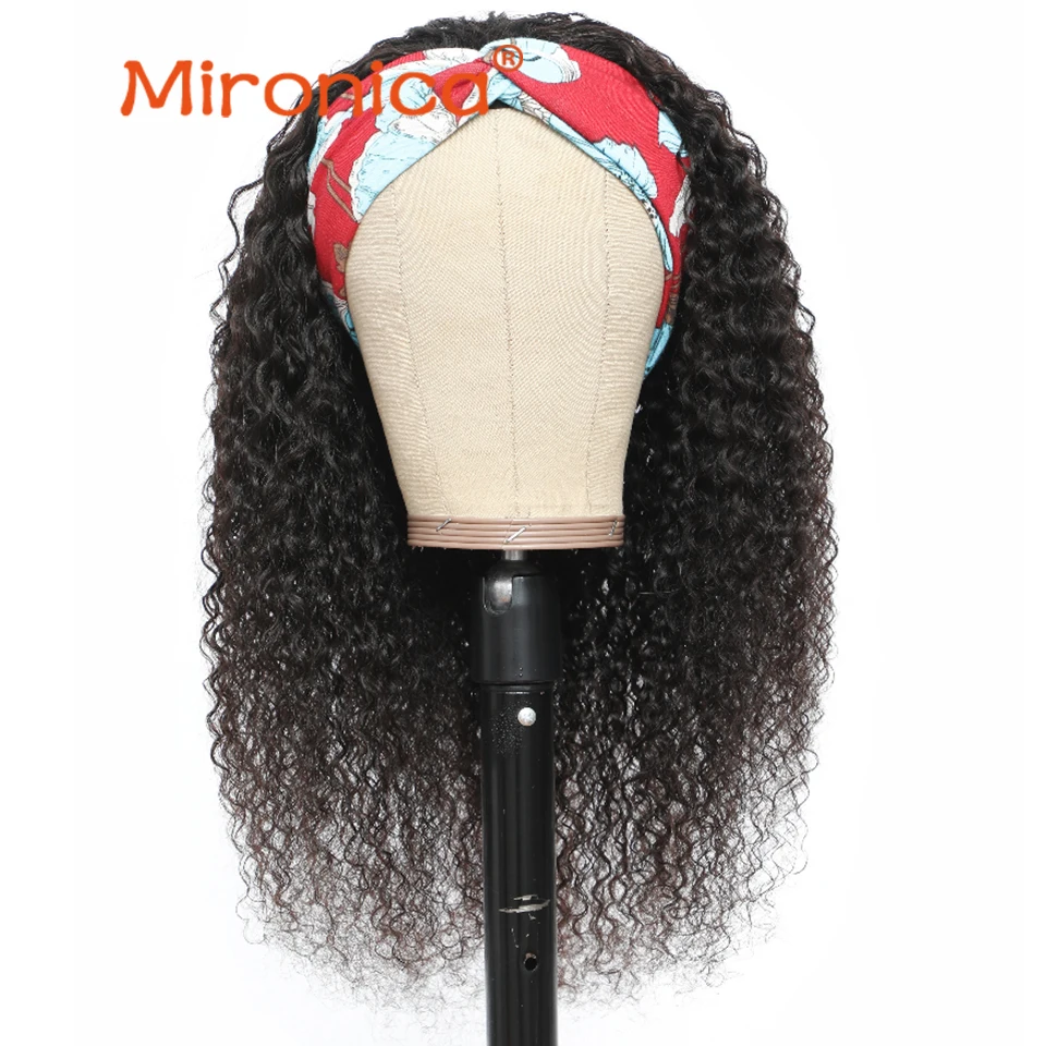 

Kinky Curly Human Hair Wigs With Headband Remy Human Hair Wigs Headband Wig For Black Woman Brazilian Hair Wigs With Headband
