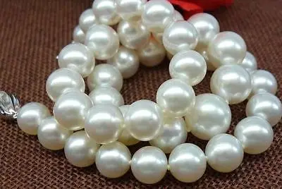 

18"10-11mm natural south sea white pearl necklace