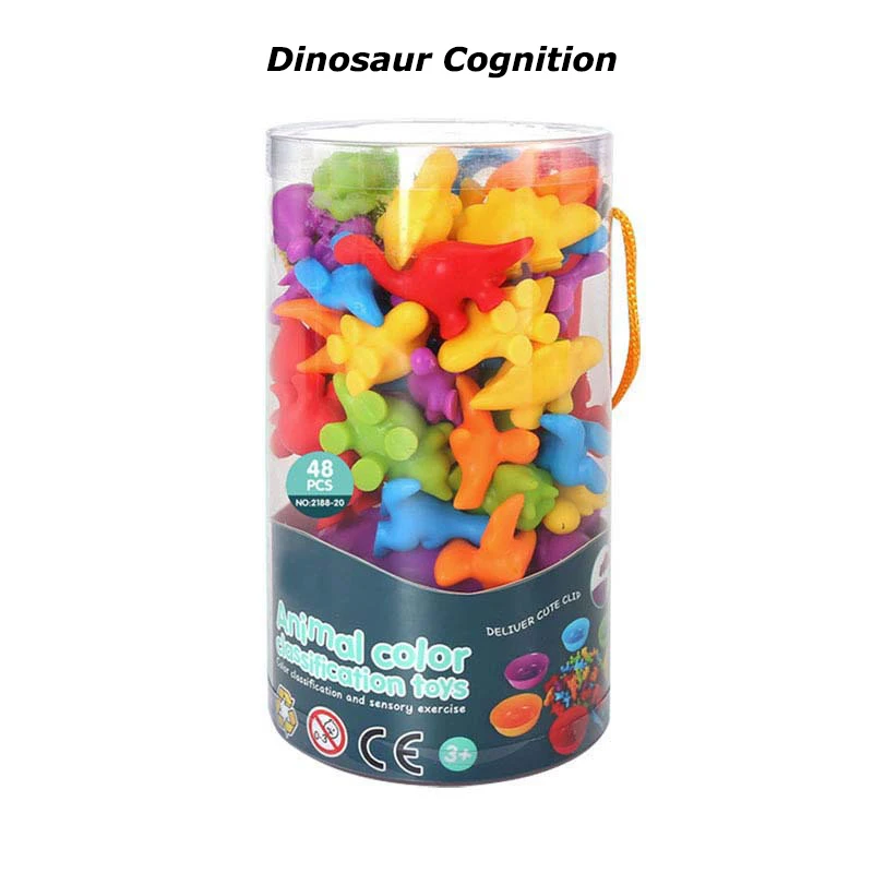 Обучающая коробка для игрушек Монтессори радужные стопки чашки с подсчетом