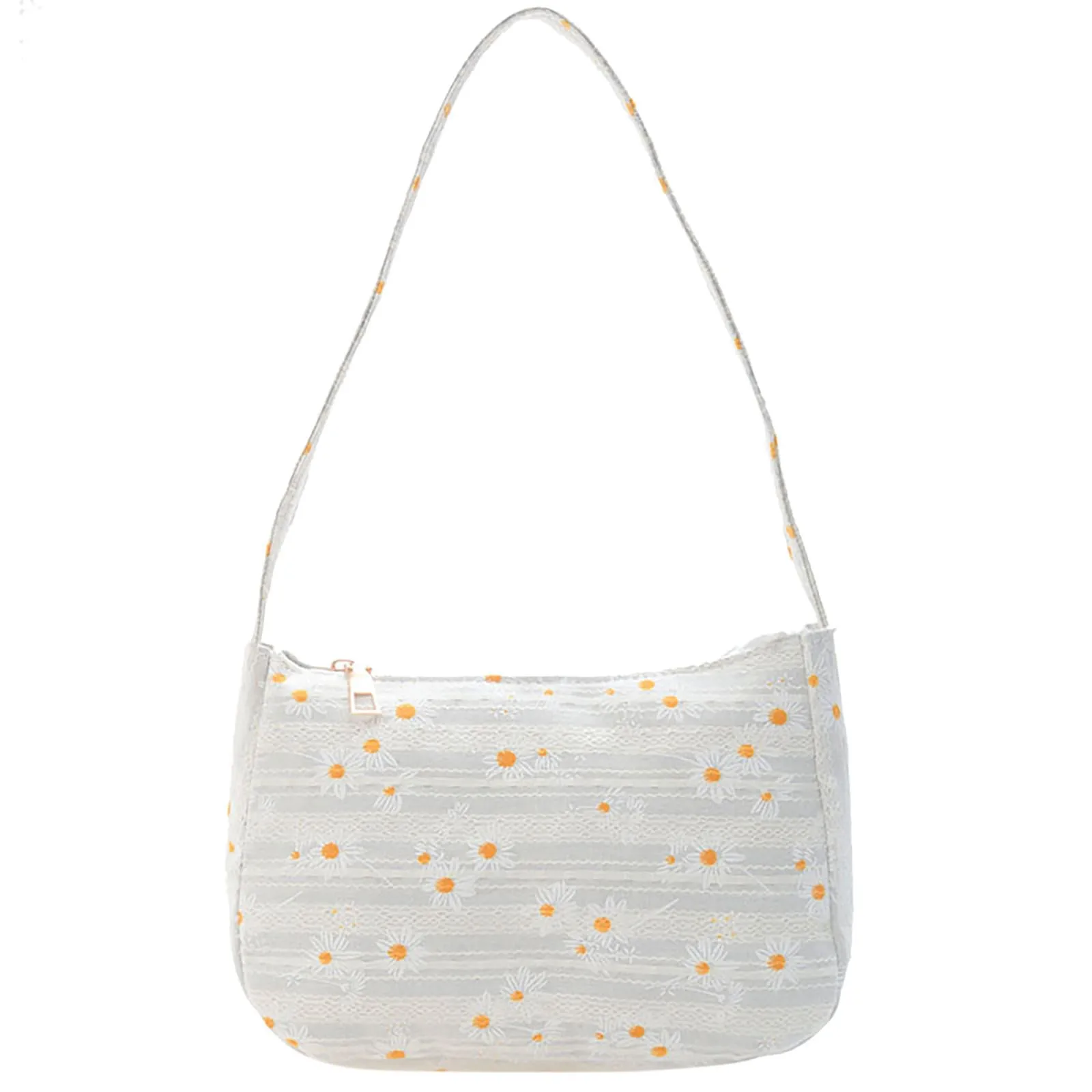 

Fashion Shoulder Bags for Women Daisy Print Cotton Ladies Handbags Phone Coin Armpit Bag Female Casual Totes Shopping Bag Bolsos