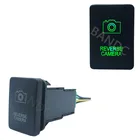 Кнопка включениявыключения камеры заднего вида SPST, 3 А, 12 В, двойной зеленый светодиодный светильник для Toyota RVA4 2006-2011, детали салона автомобиля, с проводом